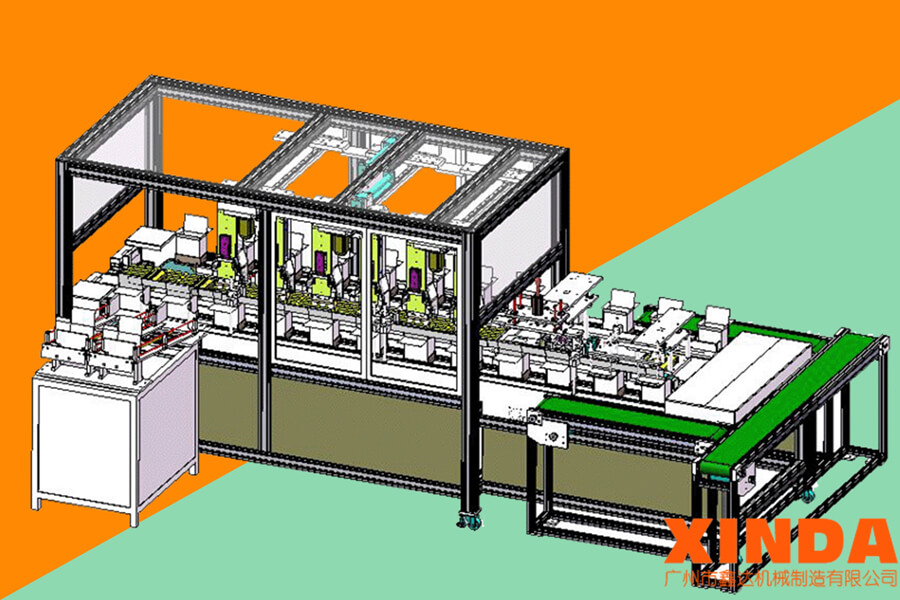 咖啡杯類產(chǎn)品自動(dòng)化包裝流水線—廣州鑫達(dá)機(jī)械